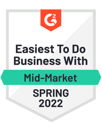 G2 Easiest to do Business With Mid-Market